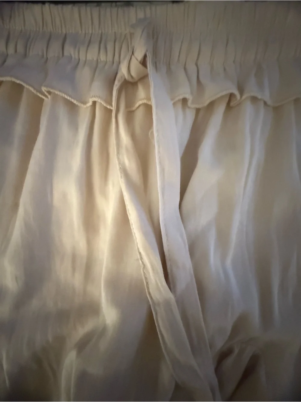 Listicle Cream  Skirt with Fluted Tiers - Picture 5 of 7